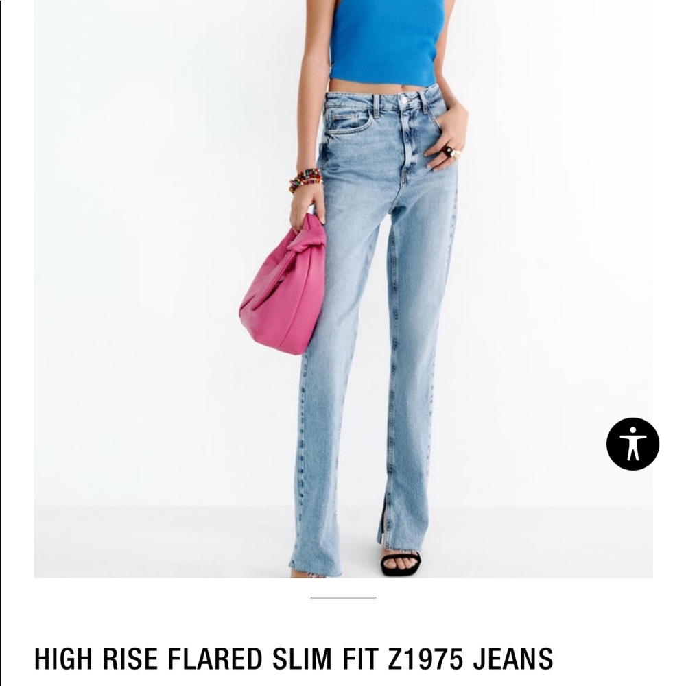 zara slim fit jeans with slit
